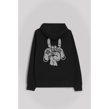 Kendim Seçtim Game Rock Işareti Playstation Oyun Konsol Ön ve Arka Baskılı Sweatshirt Unisex Kapüşonlu Hoodie