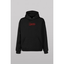 Kendim Seçtim The Misfits Punk Rock Death Comes Ripping Ön ve Arka Baskılı Sweatshirt Unisex Kapüşonlu Hoodie