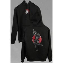 Kendim Seçtim Helmet Kask Spartan Samuray Savaşçı Kılıç Ön ve Arka Baskılı Sweatshirt Unisex Kapüşonlu Hoodie