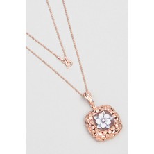 So CHIC Cameo Italiano 18 Ayar Rose Altın Kaplama 45 Cm Gümüş Kolye