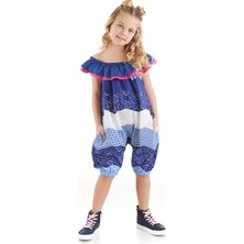 Denokids Flamenko Kız Çocuk Poplin Tulum