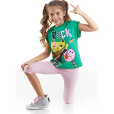 MSHB&G Rock Kankalar Kız Çocuk Tunik Tayt Takım