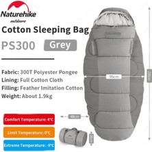 Naturehike PS300 Oval Ultralight Uyku Tulumu -9°c ( Cloudy Grey )