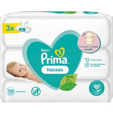 Prima Islak Havlu Mendil Hassas Ciltler Için Bitki Bazlı Kokusuz (18'li Set) (6 Paket x 3) 936 Yaprak