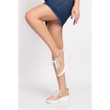 ARTI ARTI AYAKKABI Kadın Hakiki Deri   Bej Sneaker Ayakkabı