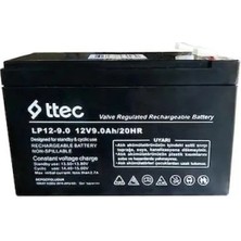 Ttec 12 Volt 9A Akü -12V 9 Ah Bakımsız Kuru Akü - 12V 9AH 12V9AH 12 Volt 9 Amper Akü