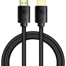 Baseus Hd Series 8k HDMI 60Hz 2.1 Örgülü Görüntü Aktarma Kablosu 48 Gbps 1 Metre