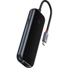 Baseus Acmejoy Serisi 5 In 1 Çevirici Dönüştürücü Hub type-C To 2xusb 3.0 + USB 2.0 + Usb-C Pd + RJ45