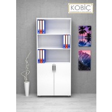 Kobiç Dosya Dolabı Yarım Kapak 80X35X185 cm (BEYAZ)