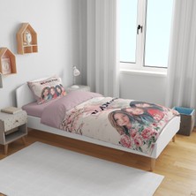 Erays Home Black Pink 3D Tek Kişilik Çarşafsız Nevresim Takımı