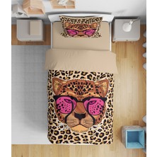 Erays Home Erayshome Leopar 3D Tek Kişilik Nevresim Takımı L