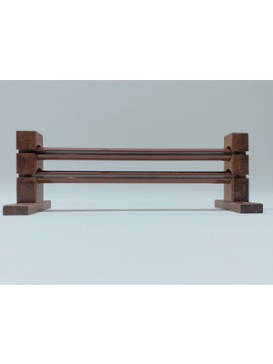 Bese Home Çift Raylı Çetray Rustik Perde Askısı Perde Kornişi Perde Aksesuarı