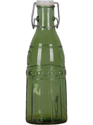 Decoroni Dekoratif Cam Şişe - Yeşil