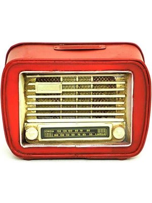 HSRC Dekoratif Metal Radyo Kumbara Vintage Ev Ofis Hediyelik