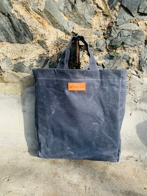 Minega Grey Moon Big Bag-Mumlu Kanvas Çanta