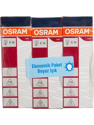 Led Value CLB60 7W/865 Fr E14 3'lü Beyaz Işık