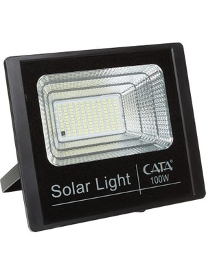 CT-4648 100W 6400K Kumandalı Led Solar Projektör, Beyaz
