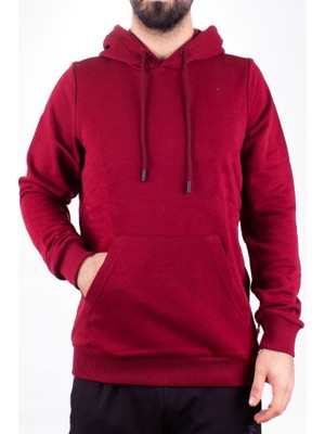 Twister 2732 Bordo Kapüşonlu Erkek Sweatshirt