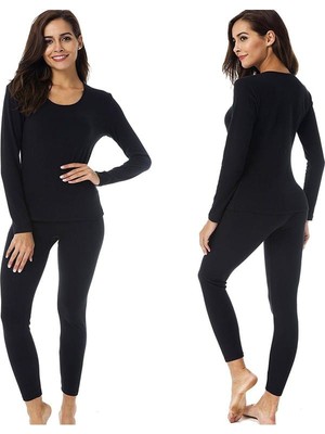 Tutku Kadın Siyah Termal Içlik Alt Üst Takım