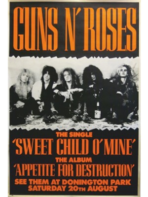 Hayat Poster Guns N Roses -8 Müzik Grubu Retro Ahşap Poster