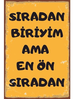 Hayat Poster Komik Sözler Duvar Yazıları Retro Ahşap Poster
