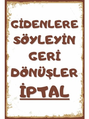 Hayat Poster Komik Sözler Duvar Yazıları Retro Ahşap Poster