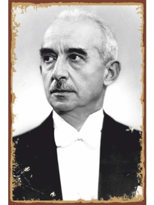 Hayat Poster Milli Şef Ismet Inonü Retro Ahşap Poster