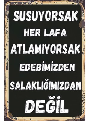Hayat Poster Komik Duvar Yazıları Retro Ahşap Poster
