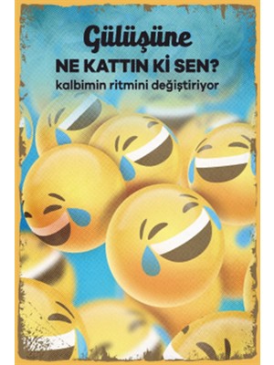 Hayat Poster Gülüşüne Ne Kattın Ki Sen Komik Sözler Retro Ahşap Poster