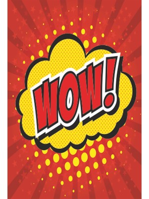 Hayat Poster Pop Art Wow Retro Ahşap Poster