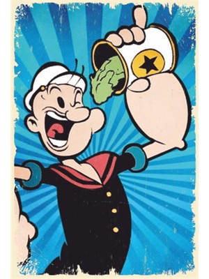 Hayat Poster Temel Reis Ispanak Retro Ahşap Poster