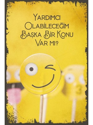 Hayat Poster Yardımcı Olabileceğim Komik Duvar Yazıları Retro Ahşap Poster