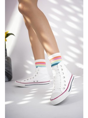 Xstreet Uzun Convers Keten Ayakkabı Spor Ayakkabı Günlük Sneakers