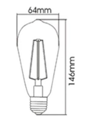 Braytron Dim Edilebilir 6W Rustik LED Ampul BB46-60620