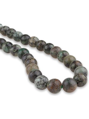 Dünya Doğal Taş 8 mm Afrika Turkuaz Doğal Taş Dizi