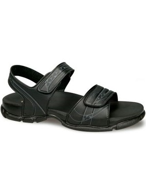 Ceyo Riva Merdane Erkek Ortopedik Sandalet Siyah Renk, Konfor ve Destek (40-45)