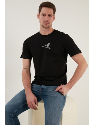 Buratti % 100 Pamuk Regular Fit Bisiklet Yaka T Shirt Erkek T Shirt 5902623