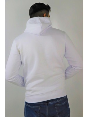 Fbı 95082 Erkek Beyaz Bisiklet Yaka Sweatshirt