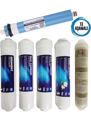 Evora 13 Aşamalı Kapalı Kasa Çubuklu Filtre Seti