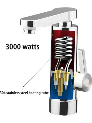 Louisee Hızlı Isıtma Elektrikli Su Musluğu - Gümüş (Yurt Dışından)