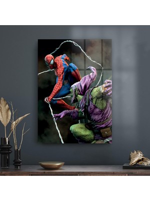 Decovetro Cam Tablo Spiderman Vs Green Goblin Web