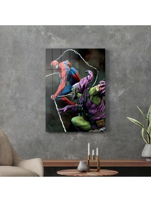 Decovetro Cam Tablo Spiderman Vs Green Goblin Web