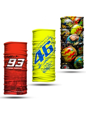 Dair Aksesuar 3'lü Set Boyunluk Bandana Outdoor Balaklava Yüz Maskesi Kafa Bandı