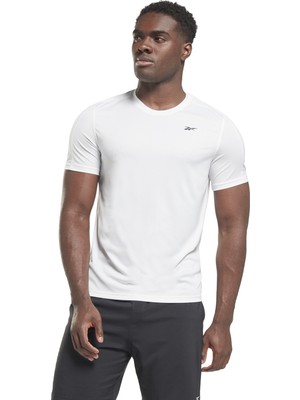 Reebok Bisiklet Yaka Düz Beyaz Erkek T-Shirt HI3917 Wor Comm Ss Tech Tee
