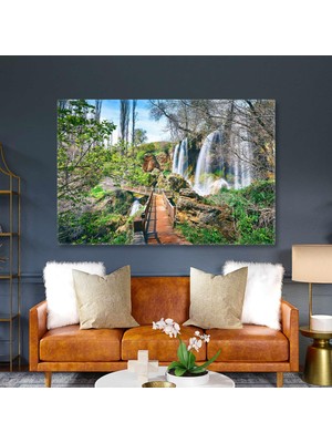 SML Tablo Sızır Şelalesi Orman Içerisinde Doğal Güzellik Manzara Kanvas Tablo