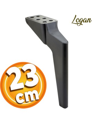 Badem10 Logan Lüks Mobilya Kanepe Sehpa Tv Ünitesi Berjer Koltuk Ayağı 23 Cm Siyah Baza Ayakları