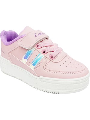 Callion 2024-P Deri Kız Çocuk Sneakers Ayakkabı Pembe Lila