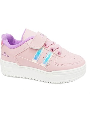 Callion 2024-P Deri Kız Çocuk Sneakers Ayakkabı Pembe Lila