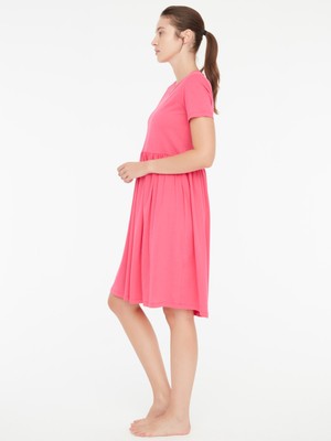 Mod Collection - Kadın Fuşya V Yaka Elbise