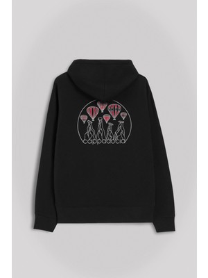 Kendim Seçtim Kapadokya Nevşehir Peri Pacaları Cappadocia Ön ve Arka Baskılı Sweatshirt Unisex Kapüşonlu Hoodie